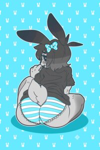 Rating: Questionable Score: 0 Tags: 2013 2:3 accessory anthro beaux big_butt biped blush bottomwear bow_(feature) bow_accessory bow_ribbon butt clothing digital_media_(artwork) e621 female hair_accessory hair_bow hair_ribbon hi_res kaidzsu lagomorph leporid looking_at_viewer looking_back mammal monochrome multicolored_clothing multicolored_panties multicolored_underwear panties pattern_bottomwear pattern_clothing pattern_panties pattern_underwear rabbit rear_view restricted_palette ribbons sitting slightly_chubby solo striped_bottomwear striped_clothing striped_panties striped_underwear stripes two_tone_clothing two_tone_panties two_tone_underwear underwear User: bunchy7s