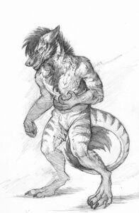 Rating: Explicit Score: 0 Tags: 2013 animal_genitalia anthro biped claws digitigrade e621 fully_sheathed genitals grin male mammal monochrome sergal sheath smile solo standing tail traditional_media_(artwork) woari User: bunchy7s