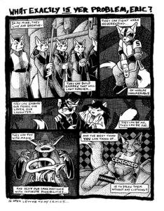 Rating: Questionable Score: 0 Tags: anthro black_and_white blockage_(layout) canid canine censor_bar censored comic commentary cross-hatching domestic_cat e621 english_text eric_blumrich explanation felid feline felis female five_frame_image fox group hatching_(art) horizontal_blockage line_art mammal monochrome reptile scalie shaded snake tail text the_truth User: bunchy7s