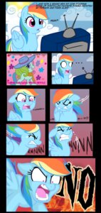 Rating: Safe Score: 0 Tags: absurd_res blue_body blue_feathers blue_fur comic e621 electronics english_text equid equine feathered_wings feathers female feral friendship_is_magic fur hair hasbro hi_res mammal multicolored_hair my_little_pony mythological_creature mythological_equine mythology pegasus rainbow_dash_(mlp) rainbow_hair television text thex-plotion wings User: bunchy7s