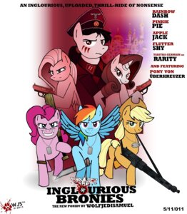 Rating: Safe Score: 0 Tags: applejack_(mlp) baseball_bat bat_(object) blonde_hair blue_body blue_eyes blue_feathers blue_fur dog_tags e621 earth_pony english_text equid equine feathered_wings feathers female feral fluttershy_(mlp) friendship_is_magic fur green_eyes group gun hair handgun hasbro horn horse inglourious_basterds knife long_hair m60 machine_gun mammal movie_poster multicolored_hair my_little_pony mythological_creature mythological_equine mythology nazi parody pegasus pink_body pink_eyes pink_fur pink_hair pinkie_pie_(mlp) pistol pony poster poster_template purple_hair rainbow_dash_(mlp) rainbow_hair ranged_weapon rarity_(mlp) short_hair simple_background swastika text title toony twilight_sparkle_(mlp) unicorn weapon wings wolfjedisamuel User: bunchy7s