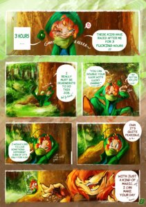 Rating: Safe Score: 0 Tags: angry anthro blue_eyes clothing comic detailed_background e621 english_text female forest general_mills grass hair hat headgear headwear hi_res human kangaroo leprechaun lucky_and_chocolate_charms lucky_charms lucky_the_leprechaun macropod male mammal marsupial mascot orange_hair outside plant profanity scarf smile spirale spirale_(character) text tree User: bunchy7s