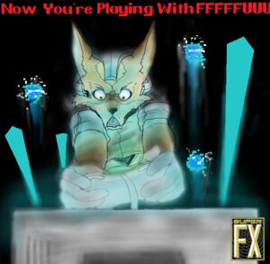 Rating: Safe Score: 0 Tags: 1990s_theme anthro canid canine clothed clothing controller cord e621 electronics english_text extended_arms fox fox_mccloud fredryk_phox front_view frustrated game_controller holding_controller holding_game_controller holding_object laser male mammal nintendo nintendo_controller open_mouth paintchat retro_controller simple_background snes_controller solo star_fox super_fx super_nintendo television text toony triangle_mouth wired_controller User: bunchy7s