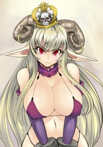 Rating: Questionable Score: 0 Tags: armwear bare_shoulders big_breasts bikini blonde_hair breasts clothing collar covered_nipples crown cuff_(restraint) demon detached_sleeves e621 ekoda_(piapro) female hair headgear horn horn_jewelry horn_ring humanoid_pointy_ears jewelry long_hair looking_at_viewer navel nipple_outline not_furry pointy_ears purple_bikini purple_clothing purple_swimwear red_eyes restraints ring_(jewelry) shackles simple_background solo swimwear two-piece_swimsuit User: bunchy7s