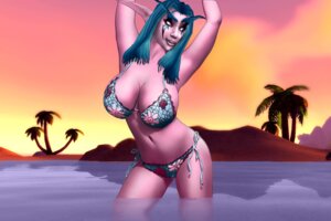 Rating: Questionable Score: 0 Tags: 3:2 big_breasts bikini blizzard_entertainment breasts clothed clothing cloud damokt_(artist) e621 elf female freckles glowing glowing_eyes hair huge_breasts humanoid humanoid_pointy_ears kayuna_starbreeze_(character) markings night_elf not_furry outside pointy_ears skimpy sky solo swimwear tight_clothing two-piece_swimsuit warcraft water User: bunchy7s
