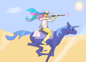 Rating: Safe Score: 0 Tags: blue_eyes blue_hair desert detailed_background duo e621 equid equine female feral friendship_is_magic gun hair hasbro holding_gun holding_object holding_ranged_weapon holding_weapon horn human long_hair magic mammal multicolored_hair my_little_pony mythological_creature mythological_equine mythology pink_eyes princess_celestia_(mlp) princess_luna_(mlp) quadruped rainbow_hair ranged_weapon rifle short_hair t_sparx tail toony unicorn weapon User: bunchy7s