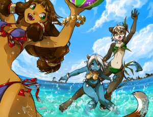 Rating: Safe Score: 0 Tags: accessory ankama ball bamboo bamboo_object beach beach_ball bear bikini breasts clothed clothing cloud detailed_background digital_media_(artwork) dofus domestic_cat e621 ecaflip enaibi felid feline felis female fur giant_panda group holding_ball holding_beach_ball holding_object holding_pool_toy horn humanoid inflatable mammal osamodas outside pandawa partially_submerged sea seaside skimpy sky small_breasts swimwear tail tight_clothing two-piece_swimsuit wakfu water User: bunchy7s