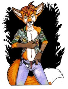 Rating: Questionable Score: 0 Tags: anthro bottomwear canid canine canvas_(artist) clock clothing denim denim_bottomwear denim_clothing dipstick_tail e621 familliar fox green_eyes grin hair jeans looking_at_viewer male mammal markings orange_hair pants seductive short_hair smile solo tail tail_markings watch User: bunchy7s