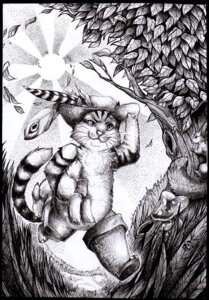 Rating: Safe Score: 0 Tags: absurd_res arthropod beetle black_and_white black_border boots border carrying_another clothing cross-hatching cucujoid day domestic_cat dr-felici duo e621 european_mythology fairy_tales feathers felid feline felis feral footwear front_view fungus fur grass hat hatching_(art) headgear headwear hi_res insect ladybug lagomorph leporid male mammal monochrome mostly_nude mushroom mythology nude outside plant puss_in_boots_(fairy_tale) puss_in_boots_(folklore) rabbit running shaded shoes sky smile stripes sun tabby_cat tail the_master_cat tree underarm_carry whiskers User: bunchy7s