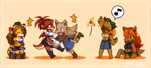 Rating: Safe Score: 0 Tags: 2010 4_fingers alt-b-shephelie anthro banana_peel barefoot black_eyes boots border bottomwear breasts brown_body brown_fur brown_hair brown_scales canid canine canis cel_shading cleavage clothed clothing container cup digital_media_(artwork) domestic_dog dragon e621 elena_(shio_inu) ema_(shio_inu) eyes_closed falling feet felid female fingers footwear fur gesture group hair hand_gesture holding_container holding_cup holding_object japanese_description kemono legwear long_hair looking_at_another mammal motion_lines mouth_coming_off_face musical_note musical_symbol mythological_creature mythological_scalie mythology open_mouth orange_body orange_fur orange_hair pantherine pixel_(artwork) pointing pointing_up raised_finger raised_index_finger scales scalie shaded shio_inu shoes sitting skirt socks stripes symbol tail tan_body tan_fur tan_hair tiger toony topwear tube_top wings wolf yellow_border User: bunchy7s