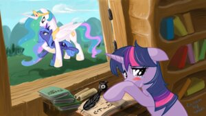 Rating: Safe Score: 0 Tags: 16:9 blush bodily_fluids book castle crown cutie_mark detailed_background e621 equid equine feathered_wings feathers female feral fiarel friendship_is_magic fur group hair happy hasbro headgear hi_res horn jealous long_hair loose_feather mammal multicolored_hair my_little_pony mythological_creature mythological_equine mythology princess princess_celestia_(mlp) princess_luna_(mlp) purple_body purple_fur purple_hair quadruped royalty sad sibling_(lore) sister_(lore) sisters_(lore) sun tail tears tiara toony twilight_sparkle_(mlp) two_tone_hair unicorn wallpaper widescreen window winged_unicorn wings User: bunchy7s