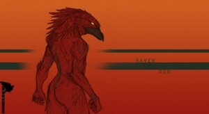Rating: Questionable Score: 0 Tags: abstract_background anthro avian beak bird butt corvid corvus_(genus) crimson_(raven_red) crow e621 feathers fist fur gradient_background male oscine passerine raven raven_red rear_view red_body red_fur simple_background solo yellow_eyes User: bunchy7s