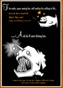 Rating: Questionable Score: 0 Tags: ambiguous_gender anglerfish aquatic duo e621 english_text feral fish glowing heart_symbol lure_(anatomy) open_mouth sharp_teeth size_difference teeth text the_oatmeal User: bunchy7s Rating: Questionable Score: 0 Tags: ambiguous_gender anglerfish aquatic duo e621 english_text feral fish glowing heart_symbol lure_(anatomy) open_mouth sharp_teeth size_difference teeth text the_oatmeal User: bunchy7s
