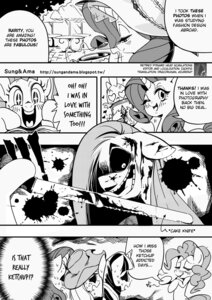 Rating: Safe Score: 0 Tags: applejack_(mlp) blush clothing comic dialogue dragon e621 earth_pony english_text equid equine female food friendship_is_magic fur greyscale hair hasbro hat headgear headwear heart_symbol horn horse humor ketchup knife male mammal monochrome my_little_pony mythological_creature mythological_equine mythological_scalie mythology one_eye_closed pinkamena_(mlp) pinkie_pie_(mlp) pony rarity_(mlp) scalie sung_and_ama text tongue twilight_sparkle_(mlp) unicorn User: bunchy7s