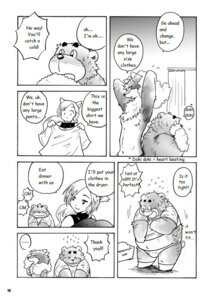 Rating: Safe Score: 0 Tags: anthro bathing bear blush canid canine canis clothing comic dialogue domestic_dog duo e621 english_text female greyscale hard_translated male mammal midriff monochrome overweight text third-party_edit translated translation_edit underwear wantaro User: bunchy7s