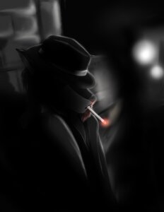 Rating: Safe Score: 0 Tags: anthro brick canid canine canis cigarette clothing dark dark_theme detective e621 fedora hashire hat headgear headwear hi_res male mammal night noir smoking solo wolf zekestar User: bunchy7s Rating: Safe Score: 0 Tags: anthro brick canid canine canis cigarette clothing dark dark_theme detective e621 fedora hashire hat headgear headwear hi_res male mammal night noir smoking solo wolf zekestar User: bunchy7s