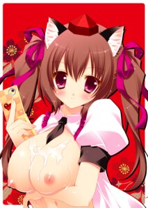 Rating: Explicit Score: 0 Tags: 1girls 2d animal_ears breasts brown_hair cellphone cum cum_on_body cum_on_breasts cum_on_upper_body female female_only fingernails hatate_himekaidou kemonomimi kemonomimi_mode large_breasts long_hair looking_at_viewer nipples shigunyan smile smiling_at_viewer solo soulless_eyes straight_hair team_shanghai_alice touhou User: bunchy7s
