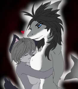 Rating: Questionable Score: 0 Tags: age_difference anthro aquatic black_hair blue_eyes breasts canid canine duo e621 female fish fox fur grey_body grey_fur grey_hair grey_skin hair heart_symbol hug larger_female lobita-comegalletas male mammal nude shark size_difference smaller_male young young_anthro User: bunchy7s