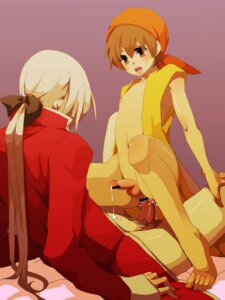 Rating: Explicit Score: 0 Tags: anal angelo_(dq8) bow censored clothed_sex clothing cowgirl_position cum dragon_quest dragon_quest_viii female gay hero_(dq8) male rule34 yaoi zakiko User: bunchy7s