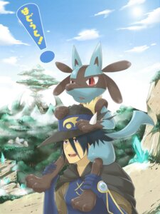 Rating: Safe Score: 0 Tags: 3:4 3_fingers 3_toes 5_fingers ambiguous_anthro ambiguous_gender anthro barefoot black_body black_fur black_hair blue_body blue_eyes blue_fur canid canine carrying_another clothed clothing crystal day detailed_background duo e621 feet fingers fur generation_4_pokemon gloves hair handwear hat headgear headwear human japanese_text leg_grab lucario male male_(lore) male_human mammal nintendo nude on_shoulders open_mouth outside plant pokemon pokemon_(species) red_eyes riley's_lucario riley_(pokemon) short_hair size_difference sky tail text toes translation_request tre_burg02 tree yellow_body yellow_fur User: bunchy7s