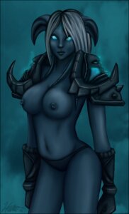 Rating: Questionable Score: 0 Tags: 2008 armor black_and_blue black_border blizzard_entertainment blue_eyes border breasts clothed clothing death_knight draenei e621 erect_nipples female glowing glowing_eyes hair hawttu horn humanoid looking_at_viewer monochrome nipples not_furry solo topless undead underwear warcraft white_hair User: bunchy7s
