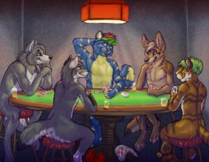 Rating: Safe Score: 0 Tags: 2010 alcohol anthro arm_on_table arm_support arms_bent bell bent_arm bent_legs beverage boxers_(clothing) canid canine canis card card_deck card_game card_hand censored clothing convenient_censorship discarded_boxers discarded_clothing discarded_underwear domestic_dog e621 ear_piercing exposed felid fur furniture gaming glass green_hair grin group hair hand_behind_head hat headgear headwear heart_boxers heart_clothing heart_pattern heart_pattern_underwear heart_symbol heart_underwear holding_card holding_object kadohusky khortlwolf leaning_on_elbow legs_over_edge male mammal nude over_edge pantherine pattern_boxers pattern_clothing pattern_underwear piercing playing_card poker poker_table print_boxers print_clothing print_underwear rainbow_piercings raised_arm raised_hand red_hair sitting sitting_on_stool skuff_coyote smile stool streaktiger strip_poker striped_body striped_fur stripes tabbicus table tail tail_over_edge tiger underwear visor_cap zinwulf User: bunchy7s