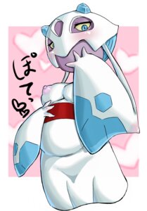 Rating: Questionable Score: 0 Tags: asian_clothing belly big_belly blue_eyes blush breasts clothing e621 east_asian_clothing female froslass generation_4_pokemon half-closed_eyes hand_on_belly heart_symbol humanoid japanese_clothing japanese_text kimono looking_at_viewer narrowed_eyes nintendo nipples pink_nipples pokemon pokemon_(species) pokemorph pregnant pregnant_female pregnant_humanoid shy simple_background solo text white_background 芹摘 User: bunchy7s