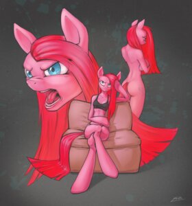Rating: Questionable Score: 0 Tags: 2013 anthro anthrofied blue_eyes clothing cutie_mark e621 earth_pony equid equine female friendship_is_magic hair hasbro hi_res horse long_hair mammal my_little_pony pink_hair pinkamena_(mlp) pinkie_pie_(mlp) pony shad3r sitting solo tail User: bunchy7s