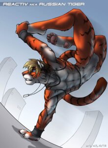 Rating: Explicit Score: 0 Tags: 2008 action_pose animal_genitalia anthro balls biped blonde_hair bottomless clothed clothing collar digital_media_(artwork) dutch_angle e621 felid fishnet_clothing fully_sheathed genitals hair jewelry male mammal necklace pantherine pawpads paws pose reactiv sheath solo stripes tail text tiger upside_down wolfy-nail User: bunchy7s
