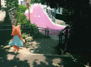 Rating: Safe Score: 0 Tags: amazing_background anthro biped canid canine child clothing detailed detailed_background dress e621 female fox keikotobuki leaf mammal outside plant railing solo stairs standing street toony tree wood young young_anthro young_female User: bunchy7s