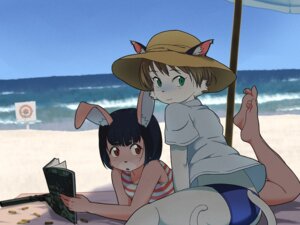 Rating: Safe Score: 0 Tags: 2011 4:3 alulu_(paperman) anthro beach beach_umbrella black_hair blonde_hair blush cheek_tuft clothing detailed_background domestic_cat duo e621 facial_tuft felid feline felis female green_eyes gun hair handgun hat headgear headwear inner_ear_fluff japanese_description kemono lagomorph leporid looking_at_viewer looking_back lying magazine mammal on_front on_towel open_mouth outside paperman parasol pattern_clothing pattern_topwear pink_nose pistol rabbit ranged_weapon red_eyes seaside shirt short_hair sign silencer sitting sky spent_casing striped_clothing striped_topwear stripes swimwear tail target theresa_(paperman) toony topwear towel tuft weapon ぷーちん User: bunchy7s
