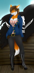 Rating: Safe Score: 0 Tags: 2011 anthro belt_buckle biped bone boots breasts buckle canid canine cleavage clothed clothing dipstick_tail e621 eye_patch eyewear female flag footwear fox hi_res high_heeled_boots high_heels jolly_roger looking_at_viewer makeup mammal markings melee_weapon oonami pirate shoes skull solo sword tail tail_markings torn_clothing weapon User: bunchy7s