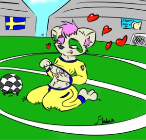 Rating: Questionable Score: 0 Tags: anthro ball breasts butt e621 female flakes heart_symbol nipples soccer soccer_ball solo sport sweden zlatan User: bunchy7s