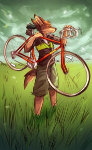 Rating: Safe Score: 0 Tags: anthro basalt basalt_(artist) bicycle biped bottomwear brown_body brown_fur canid canine clothed clothing day detailed_background e621 field fox fully_clothed fur grass holding_object inner_ear_fluff male mammal outside plant shirt shorts sketch sky solo standing tail tan_body tan_fur topwear tuft vehicle User: bunchy7s