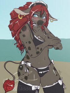 Rating: Safe Score: 0 Tags: anthro beach big_breasts bikini blue_eyes blush bovid bovine breasts cattle claire_(sura-resch) cleavage clothed clothing detailed_background e621 ear_piercing erunroe female hair horn legwear long_hair looking_at_viewer maid_bikini maid_uniform mammal markings outside piercing pinup pose red_hair ribbons sand seaside shy skimpy sky solo stockings swimwear tail toony two-piece_swimsuit uniform water watermark User: bunchy7s