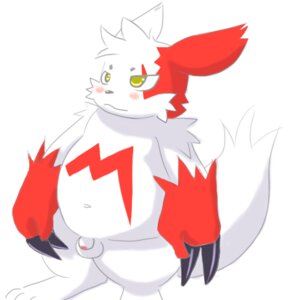 Rating: Explicit Score: 0 Tags: 1:1 balls blush e621 flaccid fur generation_3_pokemon genitals looking_up low_res male markings nintendo overweight overweight_male penis pok&eacute;mon_(species) pokemon pokemon_(species) pokemon_rse red_markings rule34 simple_background slightly_chubby solo tagme tail unknown_artist white_background white_body white_fur yellow_eyes zangoose User: bunchy7s