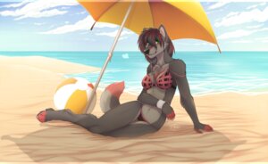 Rating: Safe Score: 0 Tags: 2014 anthro ball beach beach_ball bikini biped canid canine canis chest_tuft clothing cloud detailed_background digital_media_(artwork) digitigrade e621 f-r95 female full-length_portrait fur green_eyes heart_symbol hi_res highlights_(coloring) inflatable kaptainarr_(character) lying mammal outside pinup pool_toy portrait pose public red_highlights sand sea seaside sky smile solo summer sunny swimwear tuft two-piece_swimsuit umbrella wallpaper water wolf User: bunchy7s