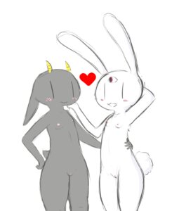 Rating: Explicit Score: 0 Tags: 3_eyes armpit_hair blush body_hair bovid breasts caprine duo e621 female female/female genitals goat heart_symbol horn lagomorph leporid mammal mangneto multi_eye nan_(nq) nan_quest nipples nude open_mouth rabbit ruby_(rq) ruby_quest simple_background vulva white_background User: bunchy7s