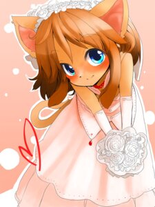 Rating: Safe Score: 0 Tags: 3:4 abstract_background anthro bent_over blue_eyes bouquet bride clothing domestic_cat dress e621 felid feline felis female flower fuyunon hair headdress heart_symbol jewelry long_hair looking_at_viewer mammal necklace plant simple_background smile solo tail wedding wedding_dress wife young young_anthro young_female User: bunchy7s