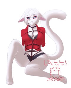 Rating: Questionable Score: 0 Tags: 4:5 anthro bdsm biped bondage bound breast_bondage breasts clothing crotch_rope domestic_cat dossun e621 felid feline felis female fur looking_at_viewer mammal panties restraints rope rope_bondage rope_harness simple_background sitting solo submissive submissive_female tail tattoo underwear white_background white_body white_fur white_tail winter_night User: bunchy7s