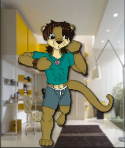 Rating: Questionable Score: 0 Tags: 2010 4_toes 5_fingers anthro barefoot biped blurred_background boxer_briefs brokenarrow brown_eyes brown_hair clothed clothing day e621 feet fingers fist front_view fully_clothed hair inside male mammal mixed_media mustelid otter photo_background photography_(artwork) running shirt solo t-shirt toes topwear underwear User: bunchy7s