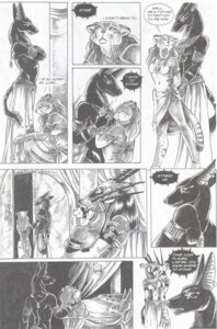 Rating: Questionable Score: 0 Tags: 2000s_(media) antelope anthro anubian_jackal anubis anubis_dark_desire bovid canid canine canis clothed clothing comic deity dialogue domestic_cat e621 egyptian egyptian_mythology english_text felid feline felis female fur grazing_antelope greyscale group heather_bruton hi_res horn jackal male male/female mammal middle_eastern_mythology monochrome mythology oryx tail text traditional_media_(artwork) User: bunchy7s