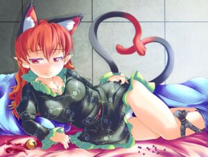 Rating: Questionable Score: 0 Tags: animal_humanoid bell blush camel_toe cat_humanoid clothing dress e621 felid felid_humanoid feline feline_humanoid female hair heart_symbol humanoid humanoid_pointy_ears long_hair lying mammal mammal_humanoid multi_ear multi_tail nanatsuhane on_side panties pillow pointy_and_animal_ears pointy_ears red_eyes red_hair rin_kaenbyou smile solo tail touhou underwear white_clothing white_panties white_underwear User: bunchy7s