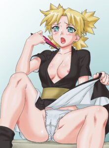 Rating: Explicit Score: 0 Tags: 1girls blonde_hair blush breasts cameltoe cleavage fan female female_only folding_fan human naruto naruto_(series) nipple_slip nipples okiyumi_kase panties pussy rule34 solo spread_legs temari underwear User: bunchy7s