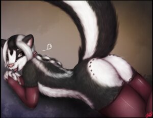 Rating: Questionable Score: 0 Tags: anthro arm_warmers armwear butt clothed clothing crossdressing digital_media_(artwork) digital_painting_(artwork) e621 femboy fingerless_gloves fluffy gloves handwear heart_symbol legwear male mammal mephitid nude painting_(artwork) pinup pose sarki scynt skunk solo stockings stripes tail teasing User: bunchy7s