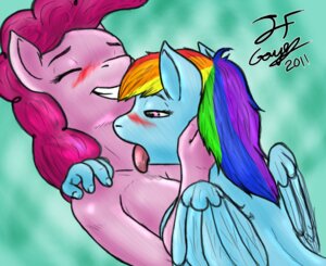 Rating: Questionable Score: 0 Tags: 2011 anthro anthrofied blue_background blue_body blue_feathers blue_fur blush breasts duo e621 earth_pony equid equine eyes_closed feathered_wings feathers female female/female friendship_is_magic fur grin hair half-closed_eyes hasbro hi_res horse jf_goyez licking long_hair mammal multicolored_hair my_little_pony mythological_creature mythological_equine mythology narrowed_eyes nude pegasus pink_body pink_eyes pink_fur pink_hair pinkie_pie_(mlp) pony rainbow_dash_(mlp) rainbow_hair signature simple_background smile tongue tongue_out wings User: bunchy7s