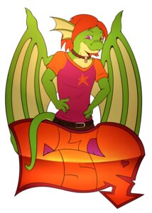 Rating: Safe Score: 0 Tags: anthro belt blaqink caltsar character_badge_(artwork) clothed clothing collar dragon e621 green_body green_scales hair heart_symbol hi_res looking_at_viewer male membrane_(anatomy) membranous_wings mythological_creature mythological_scalie mythology orange_hair pink_eyes scales scalie smile solo star tail tan_body tan_scales wings User: bunchy7s Rating: Safe Score: 0 Tags: anthro belt blaqink caltsar character_badge_(artwork) clothed clothing collar dragon e621 green_body green_scales hair heart_symbol hi_res looking_at_viewer male membrane_(anatomy) membranous_wings mythological_creature mythological_scalie mythology orange_hair pink_eyes scales scalie smile solo star tail tan_body tan_scales wings User: bunchy7s