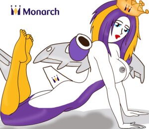 Rating: Explicit Score: 0 Tags: airplane barefoot breasts female female_only monarch_airlines nude personification pose purple_hair rule34 side_view solo tagme wings User: bunchy7s