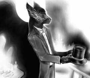Rating: Safe Score: 0 Tags: 2010 anthro candle canid canine clothed clothing dark e621 fox fully_clothed greyscale hat headgear headwear holding_clothing holding_hat holding_headgear holding_headwear holding_object male mammal mask monochrome music_conductor rayfoxsith shadow simple_background solo suit top_hat undyingsong white_background wings User: bunchy7s Rating: Safe Score: 0 Tags: 2010 anthro candle canid canine clothed clothing dark e621 fox fully_clothed greyscale hat headgear headwear holding_clothing holding_hat holding_headgear holding_headwear holding_object male mammal mask monochrome music_conductor rayfoxsith shadow simple_background solo suit top_hat undyingsong white_background wings User: bunchy7s