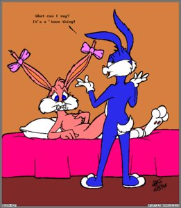 Rating: Explicit Score: 0 Tags: 1994 3_toes 4_fingers aliasing anthro anthrofied babs_bunny barefoot bed black_border blue_body blue_eyes blue_fur border bow_(feature) bow_accessory buckteeth buster_bunny clothing dialogue digital_media_(artwork) dithering duo e621 ear_bow english_text feet female fingers fur furniture gloves handwear lagomorph leporid long_ears looking_aside looking_at_another looking_at_viewer looking_back lying male mammal nude on_back on_bed open_mouth open_smile pillow pink_body pink_fur rabbit smile standing talking_to_viewer teeth text tiny_toon_adventures toes toony twin_bows twin_ear_bows vintage warner_brothers wdf white_body white_fur User: bunchy7s